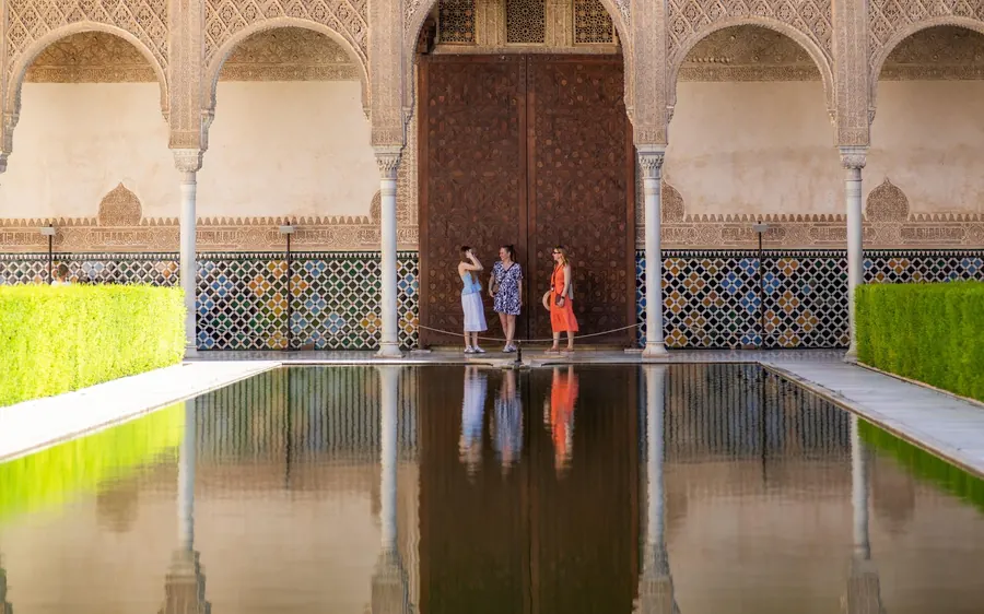 The Hall of the Abencerrajes ceiling in the Nasrid Palaces, Alhambra